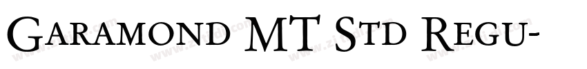 Garamond MT Std Regu字体转换